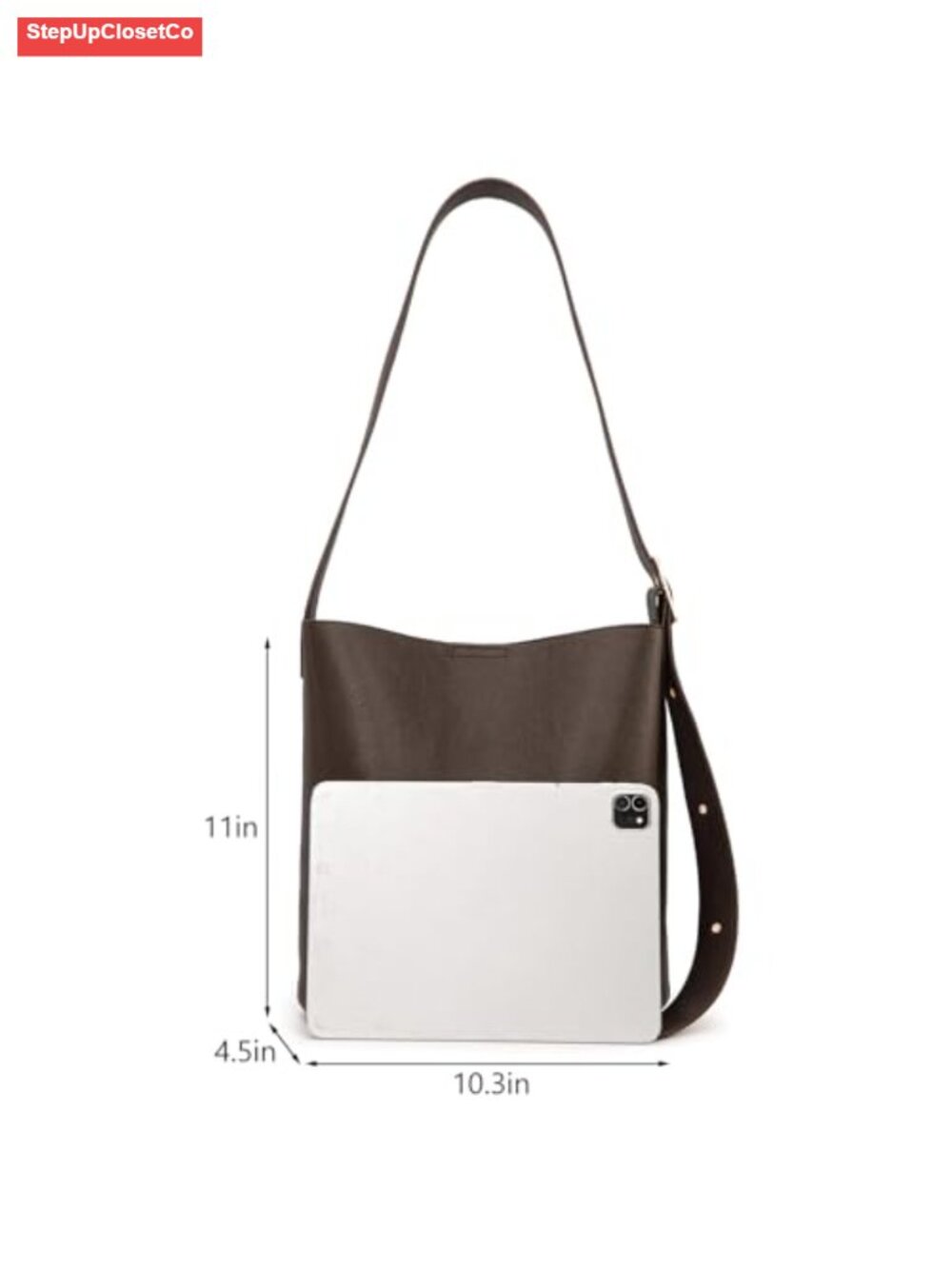 Soft PU Leather Hobo Bag Women Shoulder Crossbody Purse Adjustable Strap Coin - Picture 5 of 6